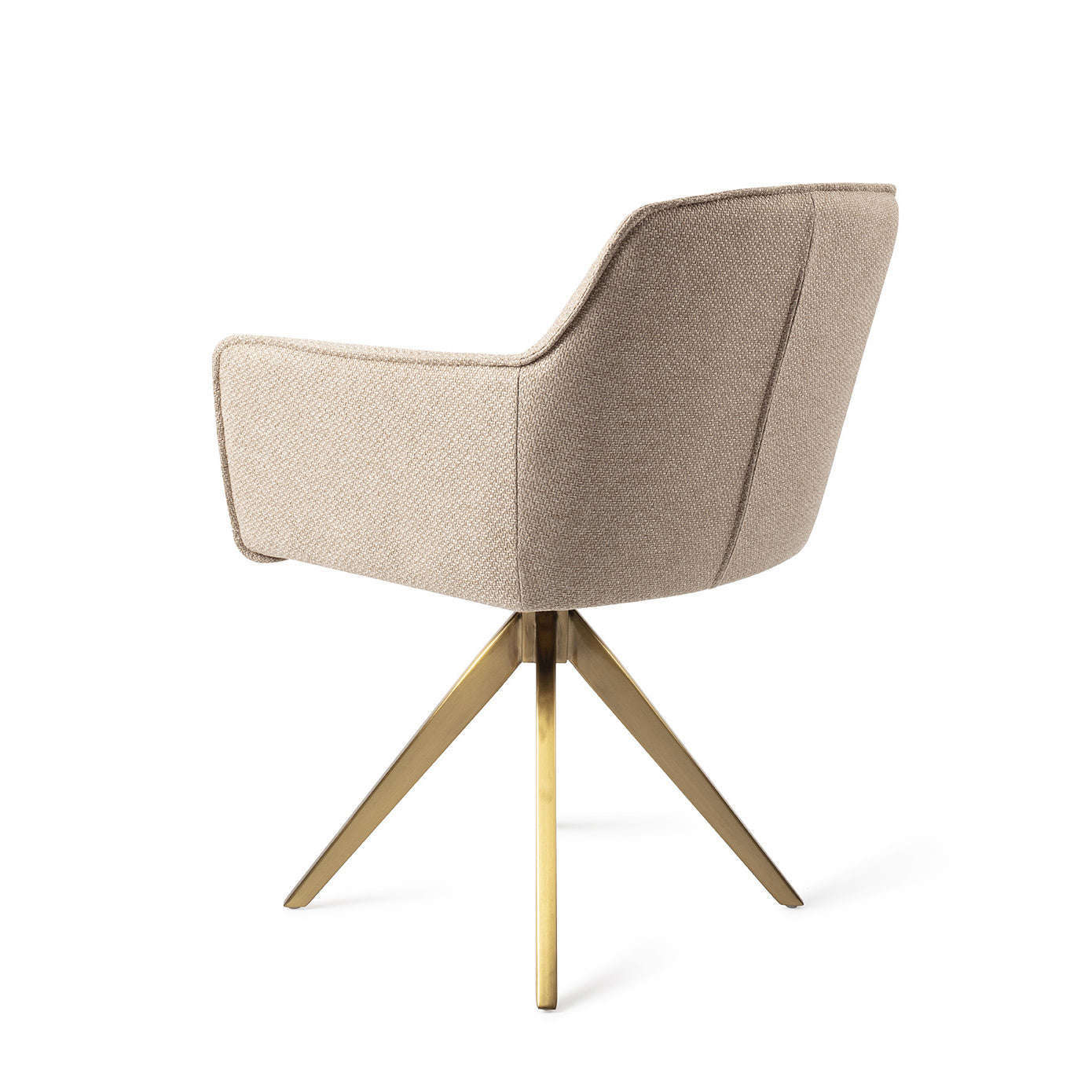 Jesper Home Hofu eetkamerstoel Wild Walnut|turn gold