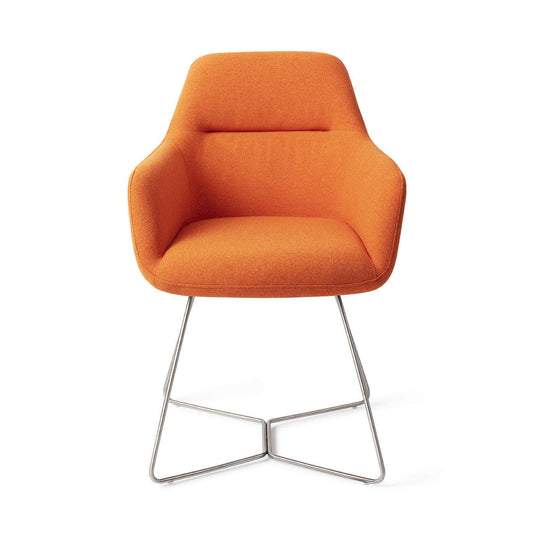 Jesper Home Kinko eetkamerstoel Tangerine|beehive steel