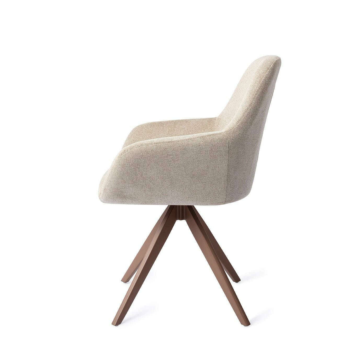 Jesper Home Kushi eetkamerstoel Ivory Ivy|turn brown