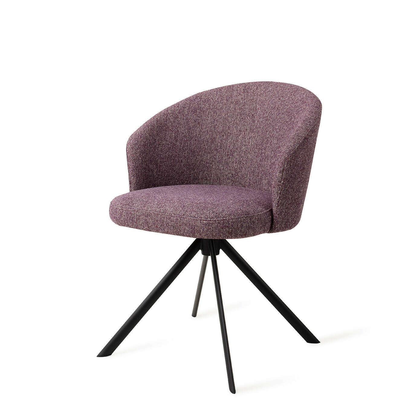 Jesper Home Niimi eetkamerstoel perfect plum|revolve black