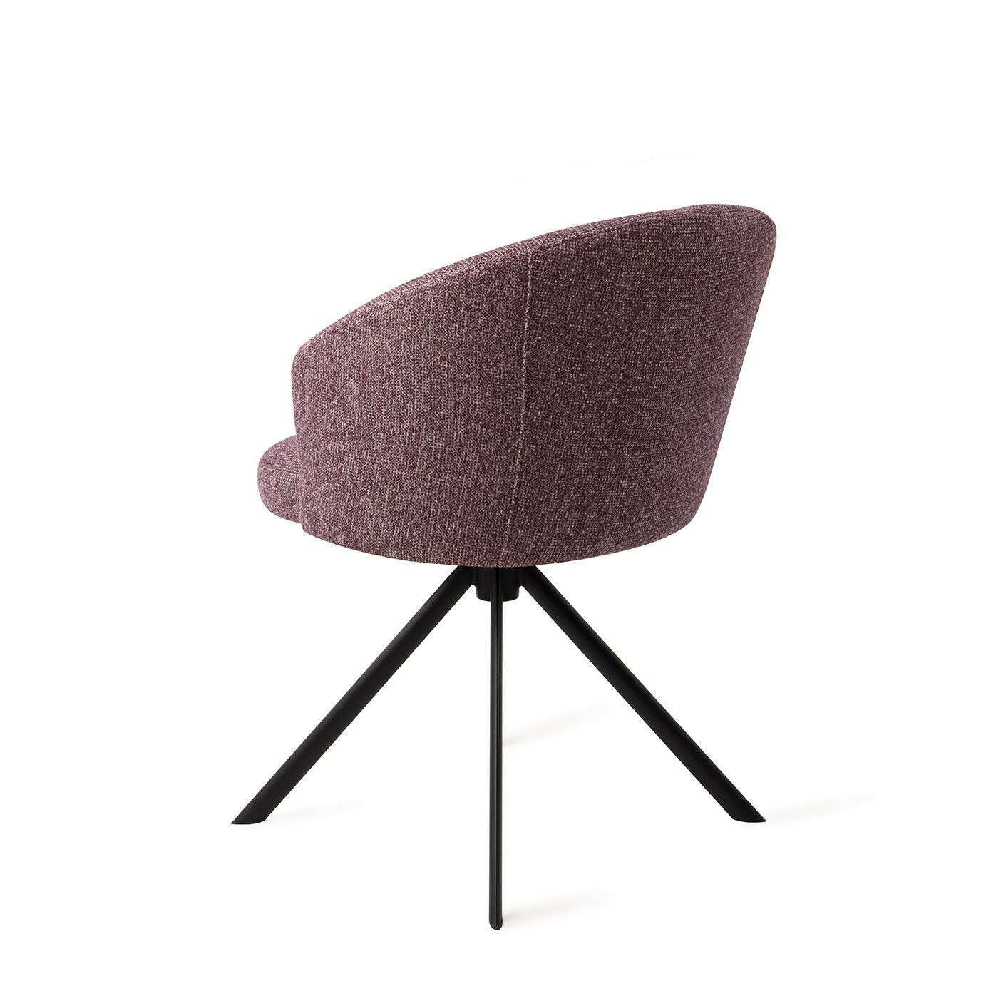 Jesper Home Niimi eetkamerstoel perfect plum|revolve black