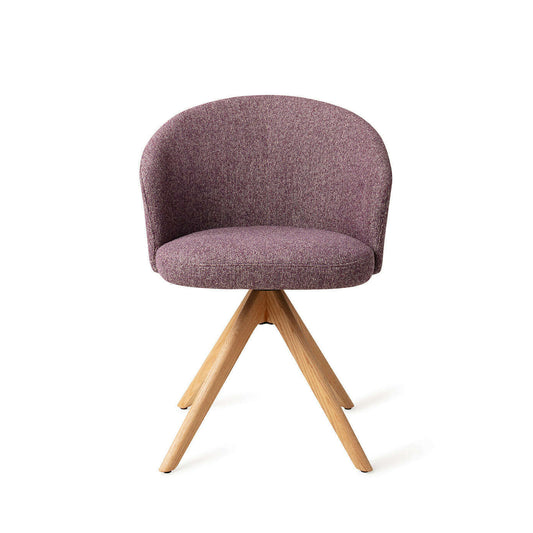 Jesper Home Niimi eetkamerstoel perfect plum|revolve oak