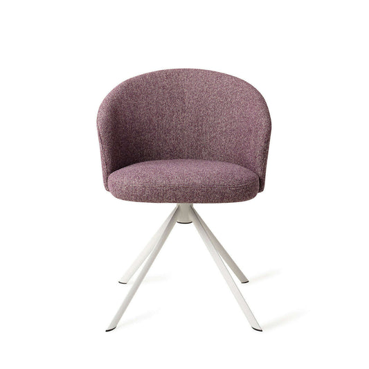 Jesper Home Niimi eetkamerstoel perfect plum|revolve white