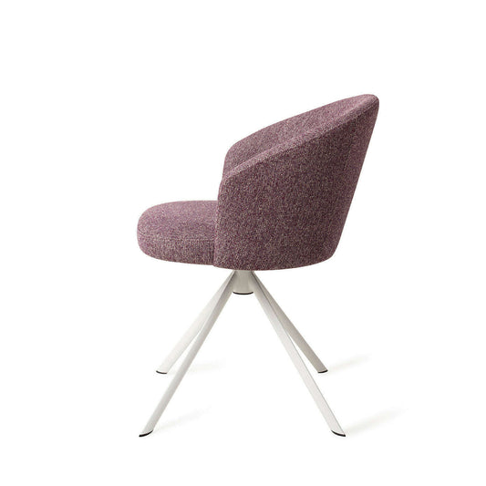 Jesper Home Niimi eetkamerstoel perfect plum|revolve white