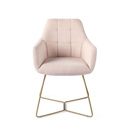 Jesper Home Noto eetkamerstoel petal pink|beehive gold