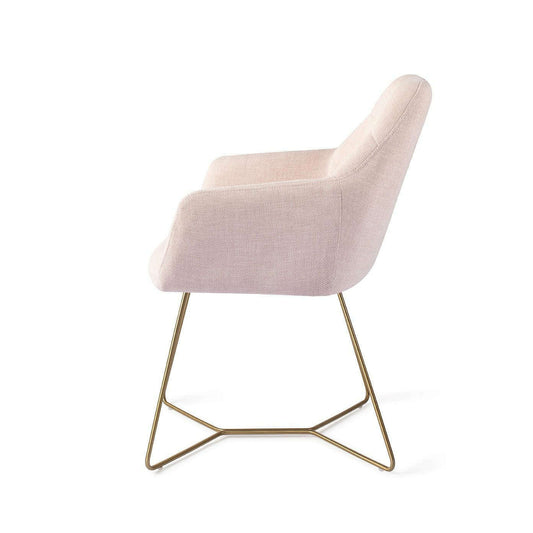 Jesper Home Noto eetkamerstoel petal pink|beehive gold