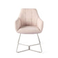 Jesper Home Noto eetkamerstoel petal pink|beehive steel