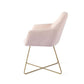 Jesper Home Noto eetkamerstoel petal pink|cross gold