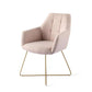 Jesper Home Noto eetkamerstoel petal pink|cross gold