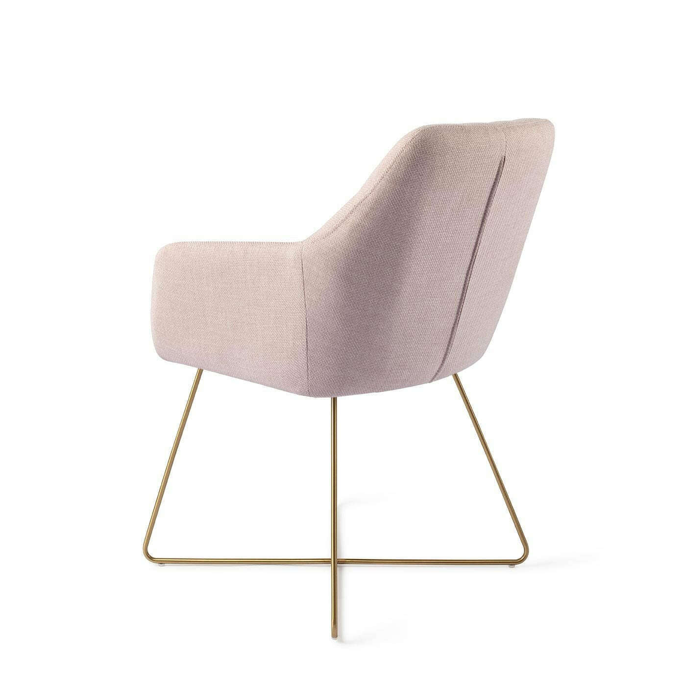 Jesper Home Noto eetkamerstoel petal pink|cross gold