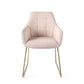 Jesper Home Noto eetkamerstoel petal pink|slide gold