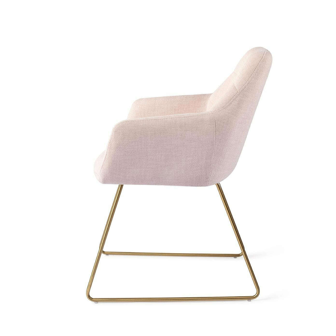 Jesper Home Noto eetkamerstoel petal pink|slide gold