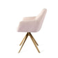 Jesper Home Noto eetkamerstoel petal pink|turn gold