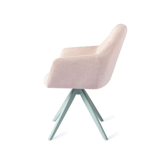 Jesper Home Noto eetkamerstoel petal pink|turn mint