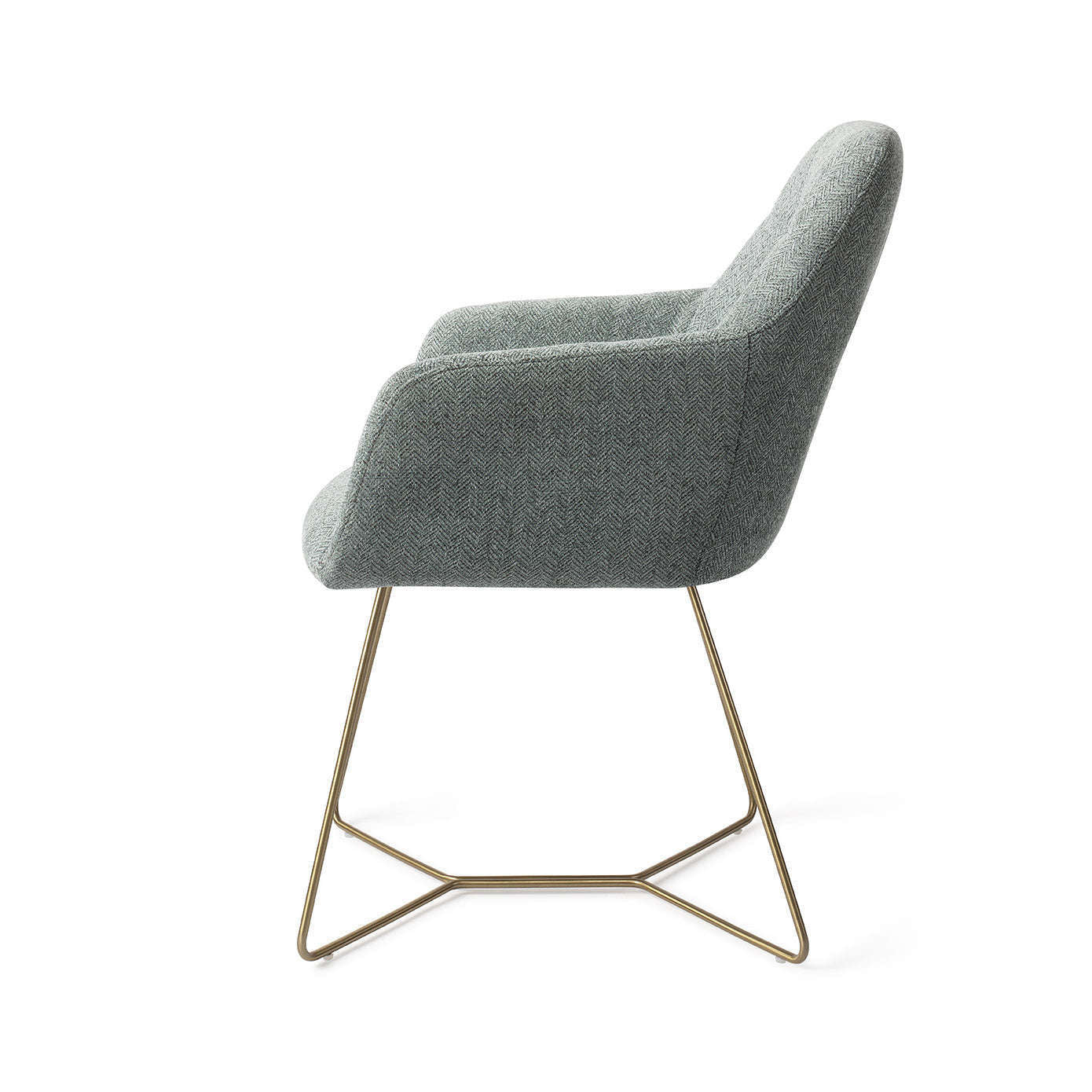 Jesper Home Noto eetkamerstoel Real Teal|beehive gold (SHOWROOM SALE)