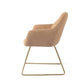 Jesper Home Noto eetkamerstoel toasted toffee|slide gold