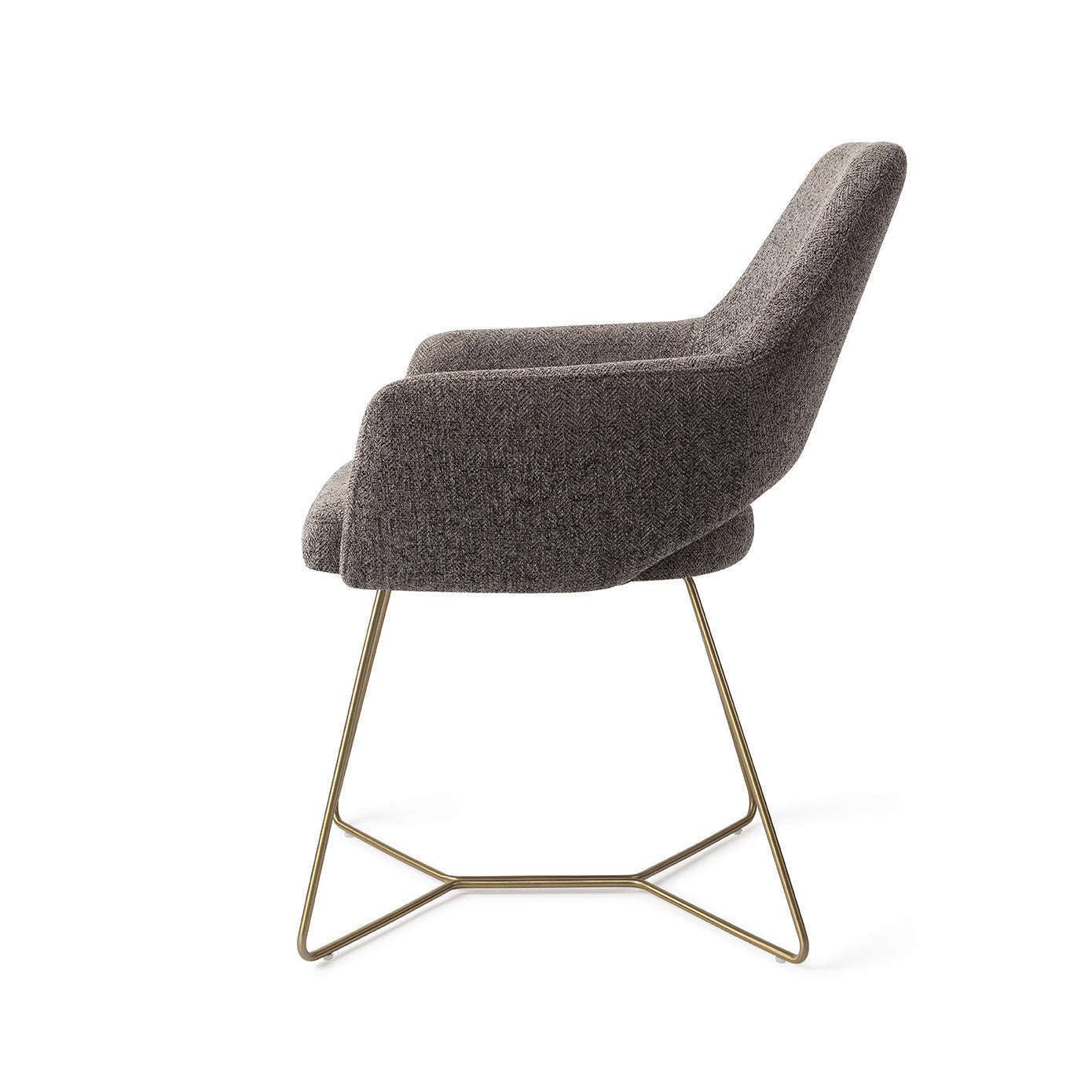 Jesper Home Yanai eetkamerstoel Amazing Gray|beehive gold