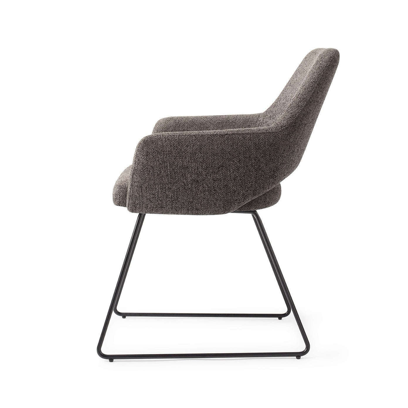 Jesper Home Yanai eetkamerstoel Amazing Gray|slide black