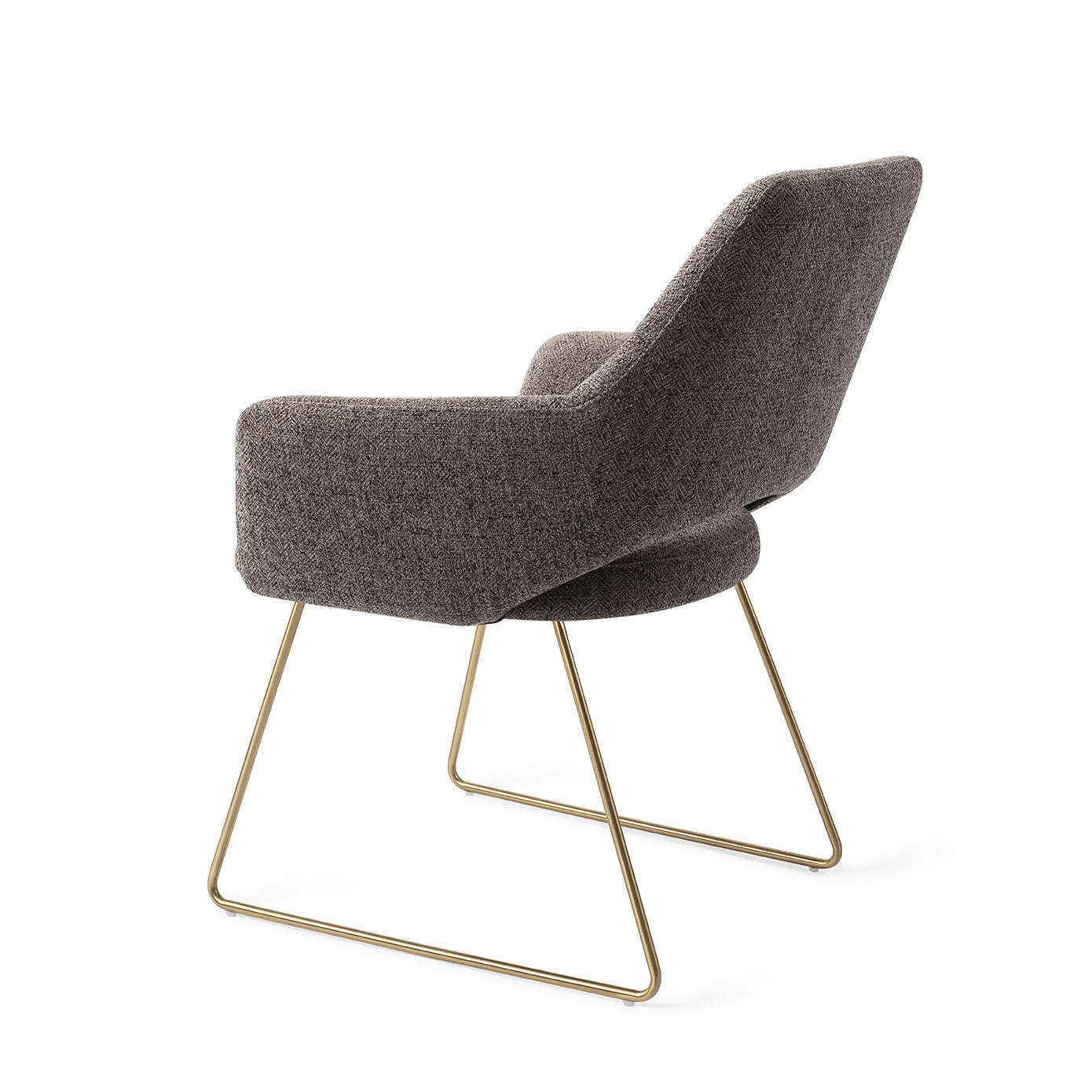 Jesper Home Yanai eetkamerstoel Amazing Gray|slide gold