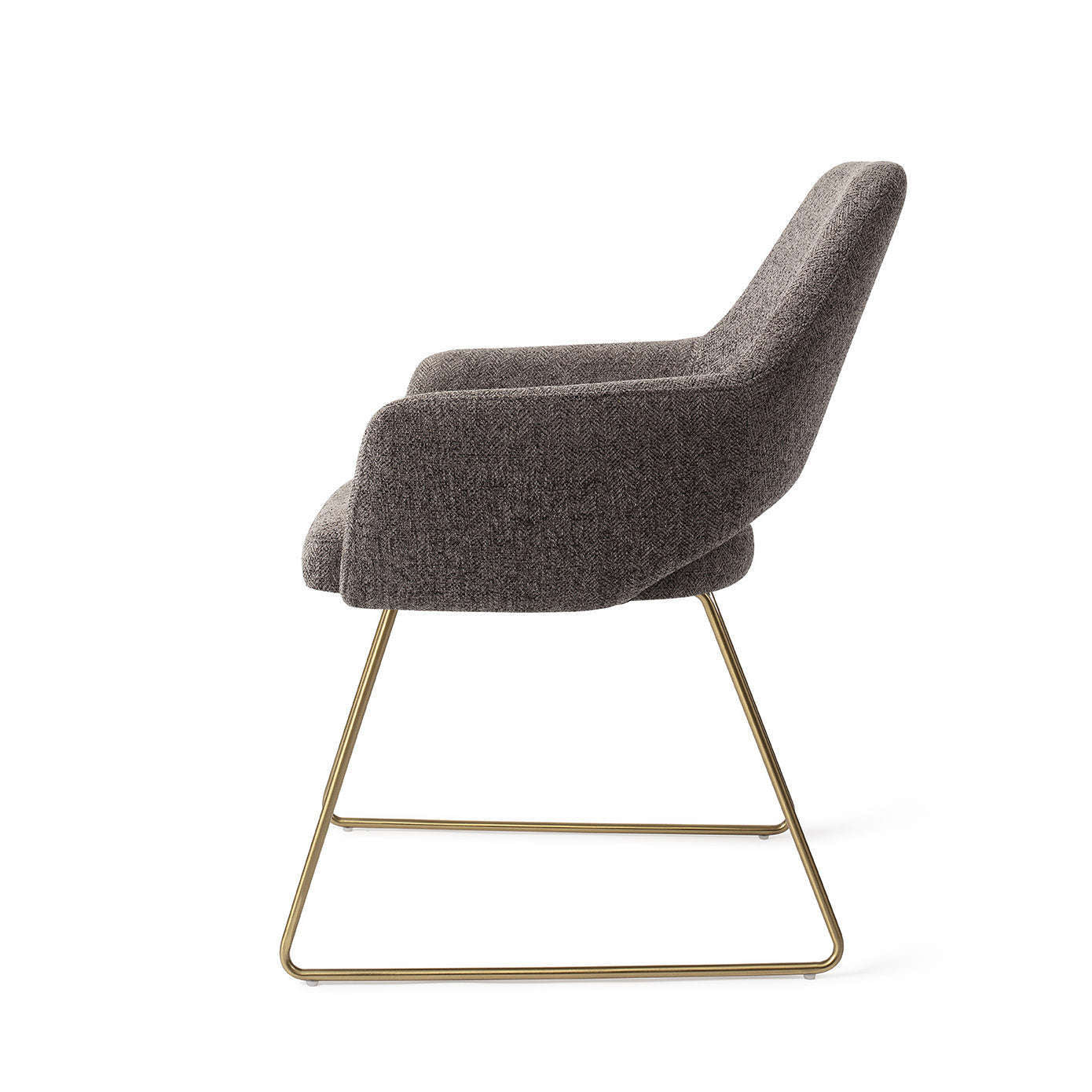 Jesper Home Yanai eetkamerstoel Amazing Gray|slide gold