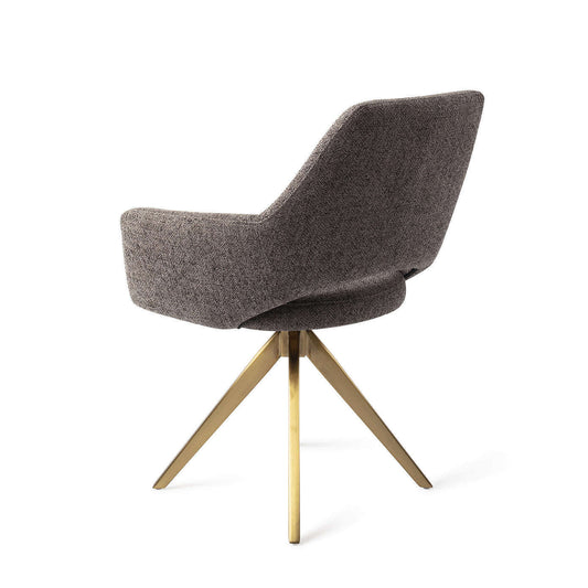 Jesper Home Yanai eetkamerstoel Amazing Gray|turn gold