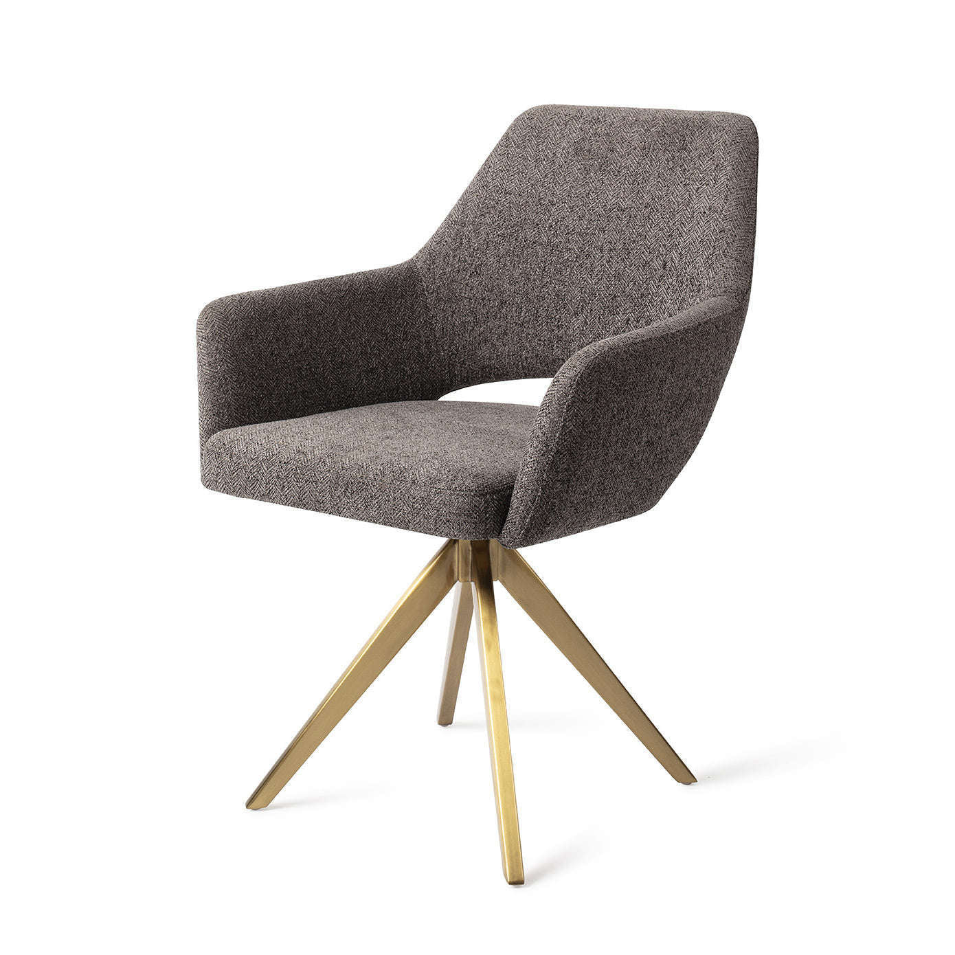 Jesper Home Yanai eetkamerstoel Amazing Gray|turn gold