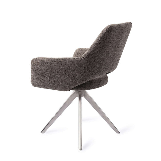 Jesper Home Yanai eetkamerstoel Amazing Gray|turn steel