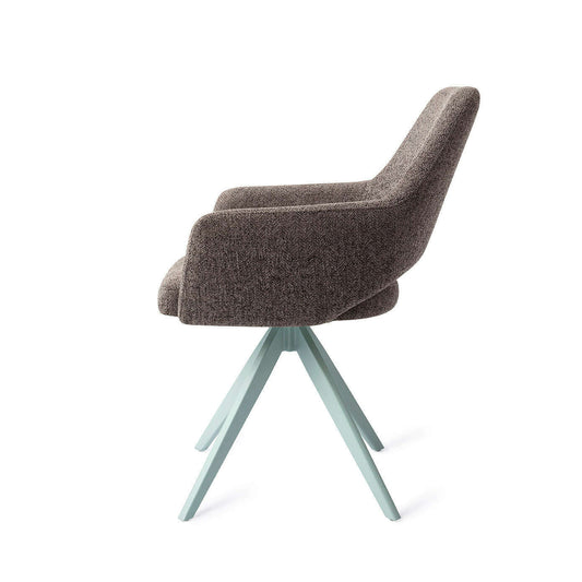 Jesper Home Yanai eetkamerstoel Amazing Grey|turn mint