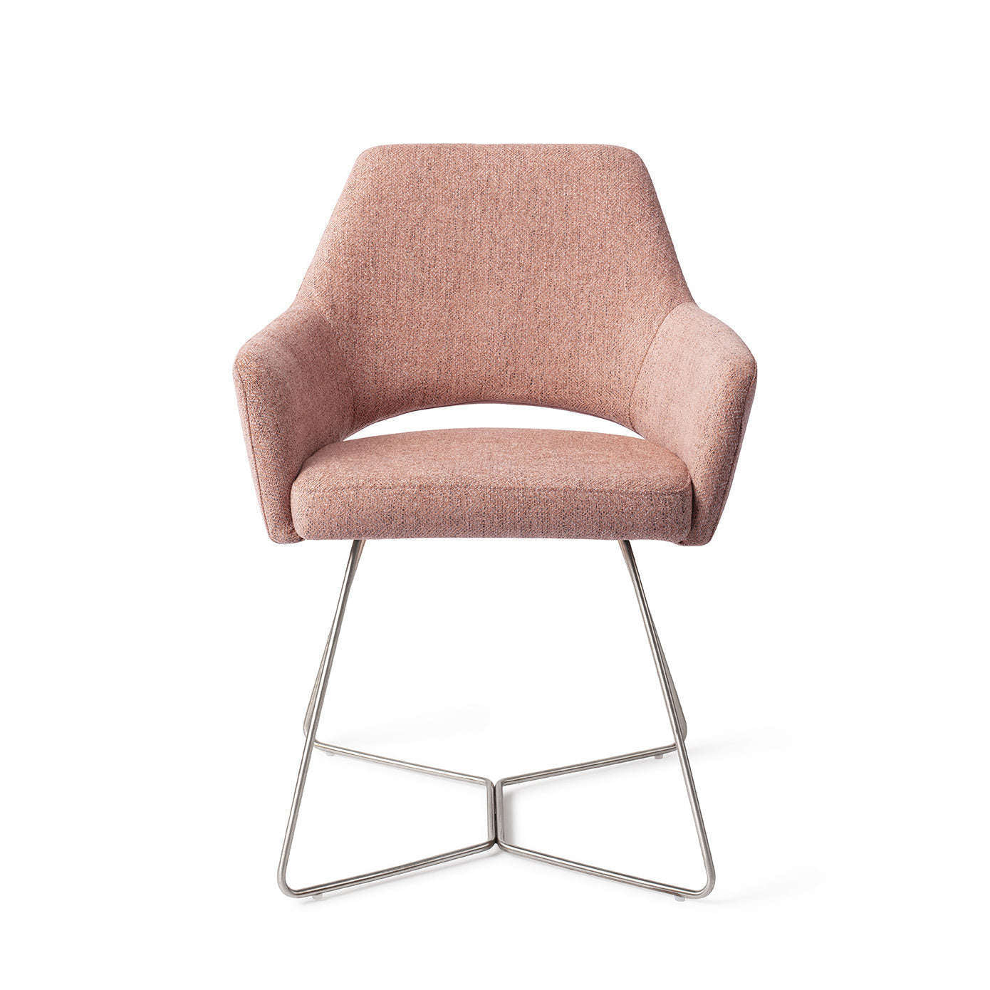 Jesper Home Yanai eetkamerstoel Pink Punch|beehive steel