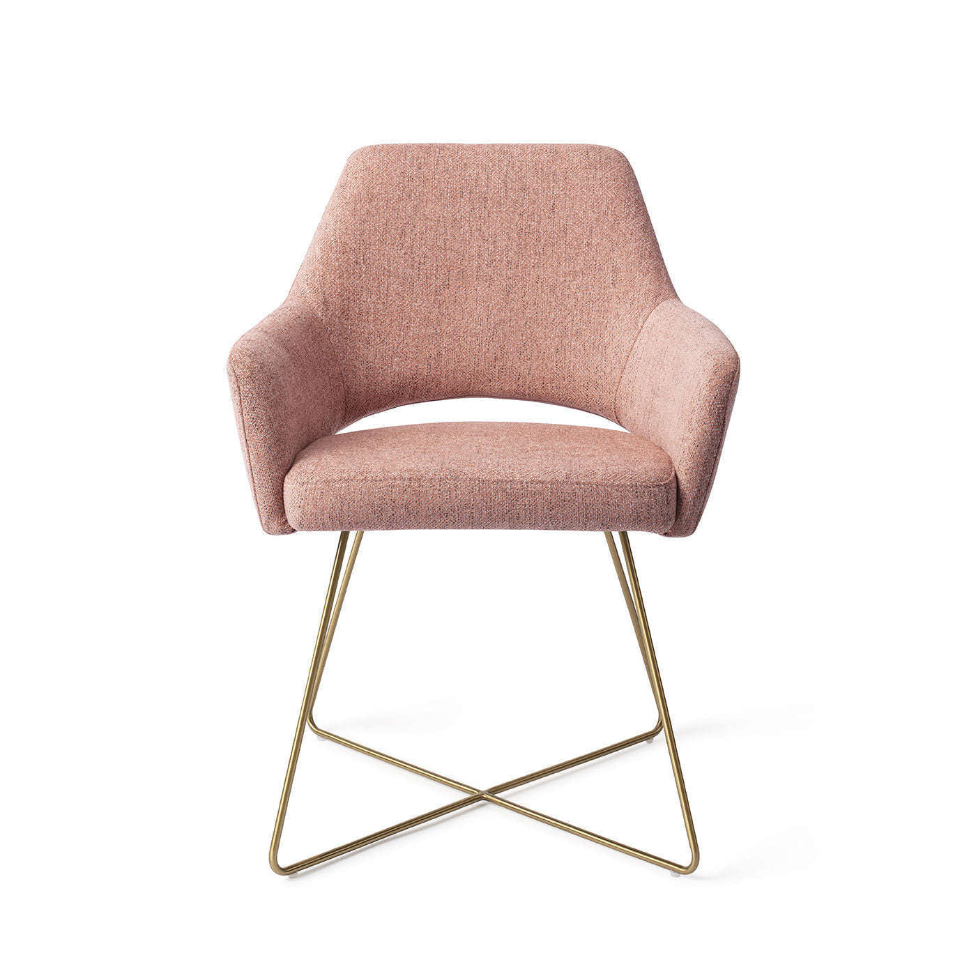 Jesper Home Yanai eetkamerstoel Pink Punch|cross gold