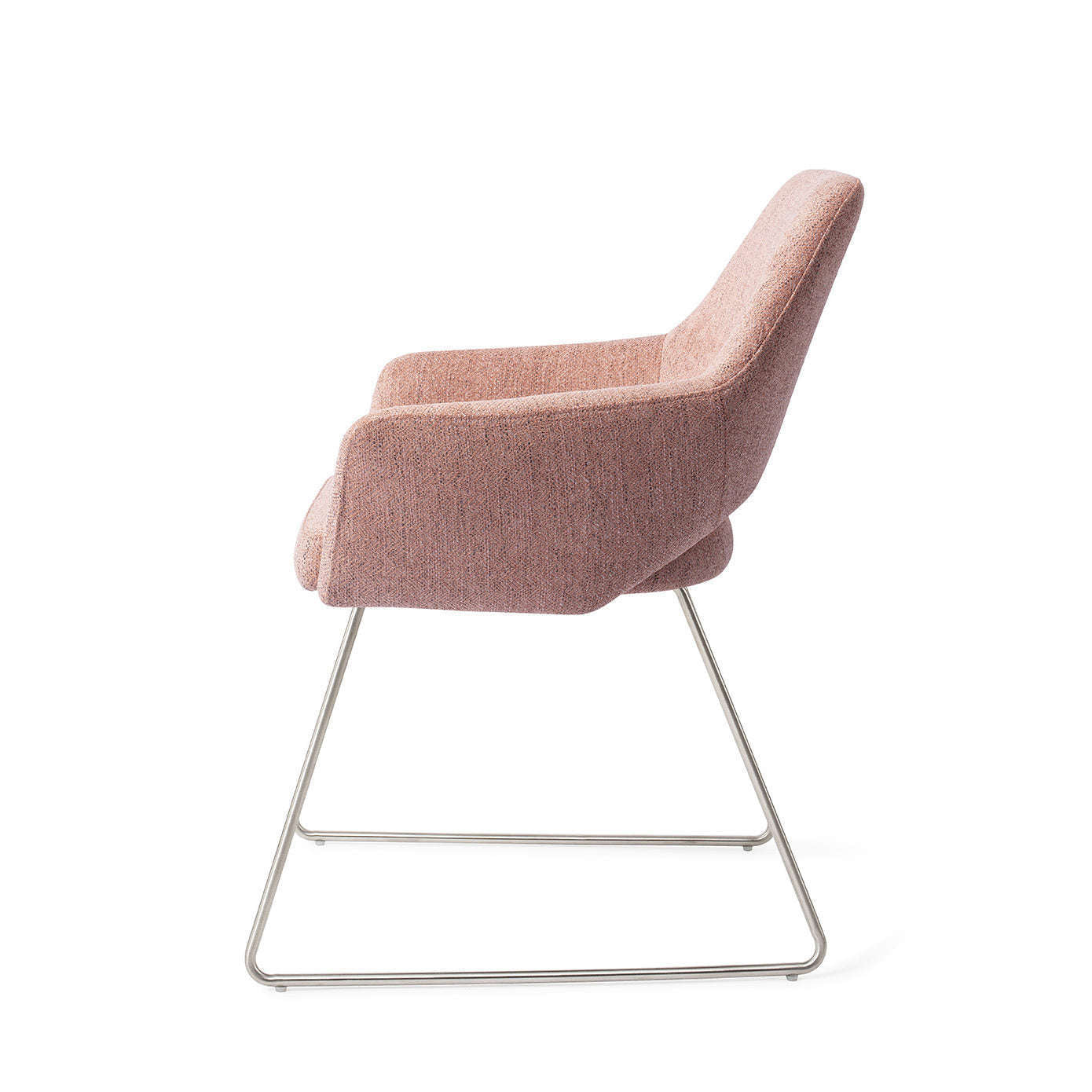 Jesper Home Yanai eetkamerstoel Pink Punch|slide steel