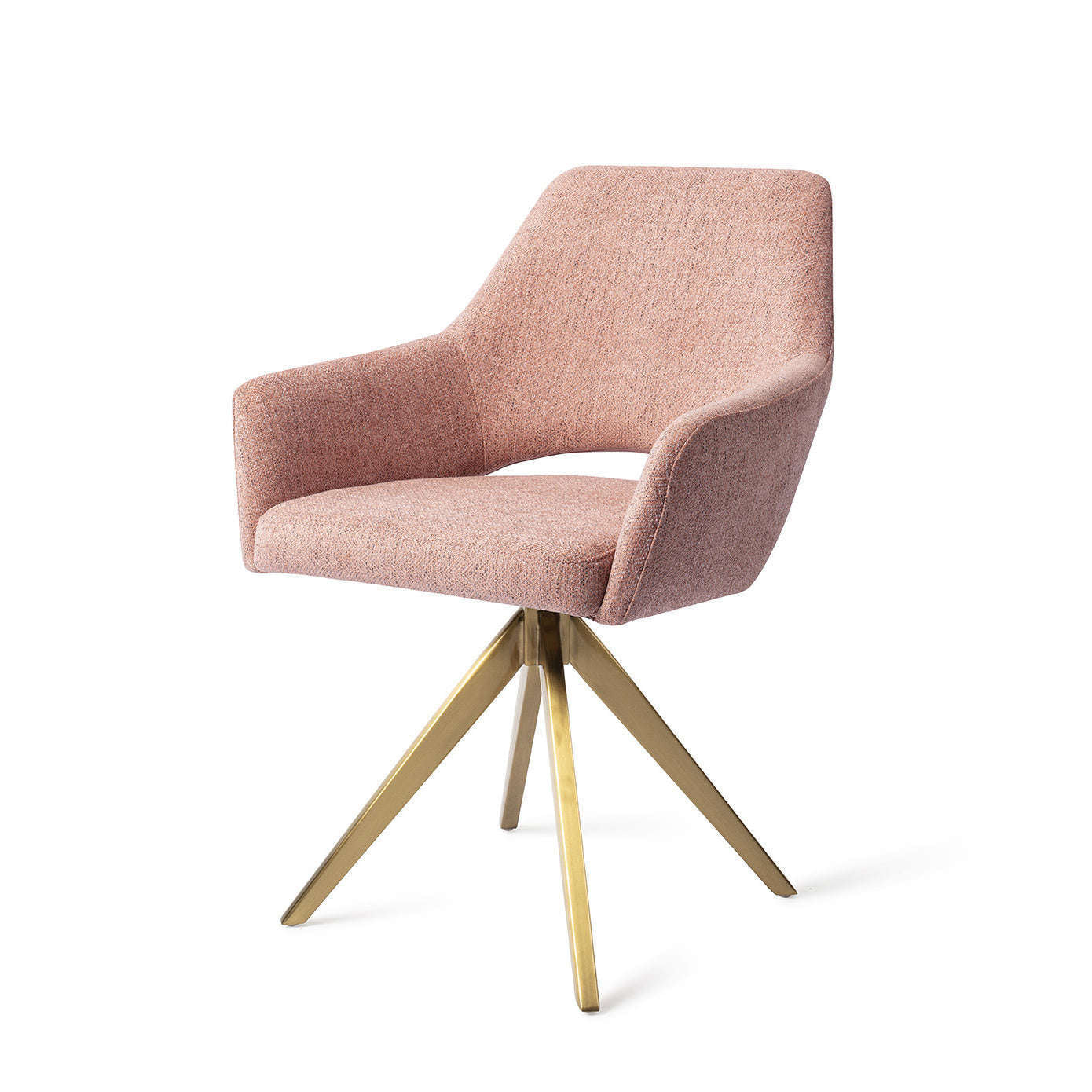 Jesper Home Yanai eetkamerstoel Pink Punch|turn gold