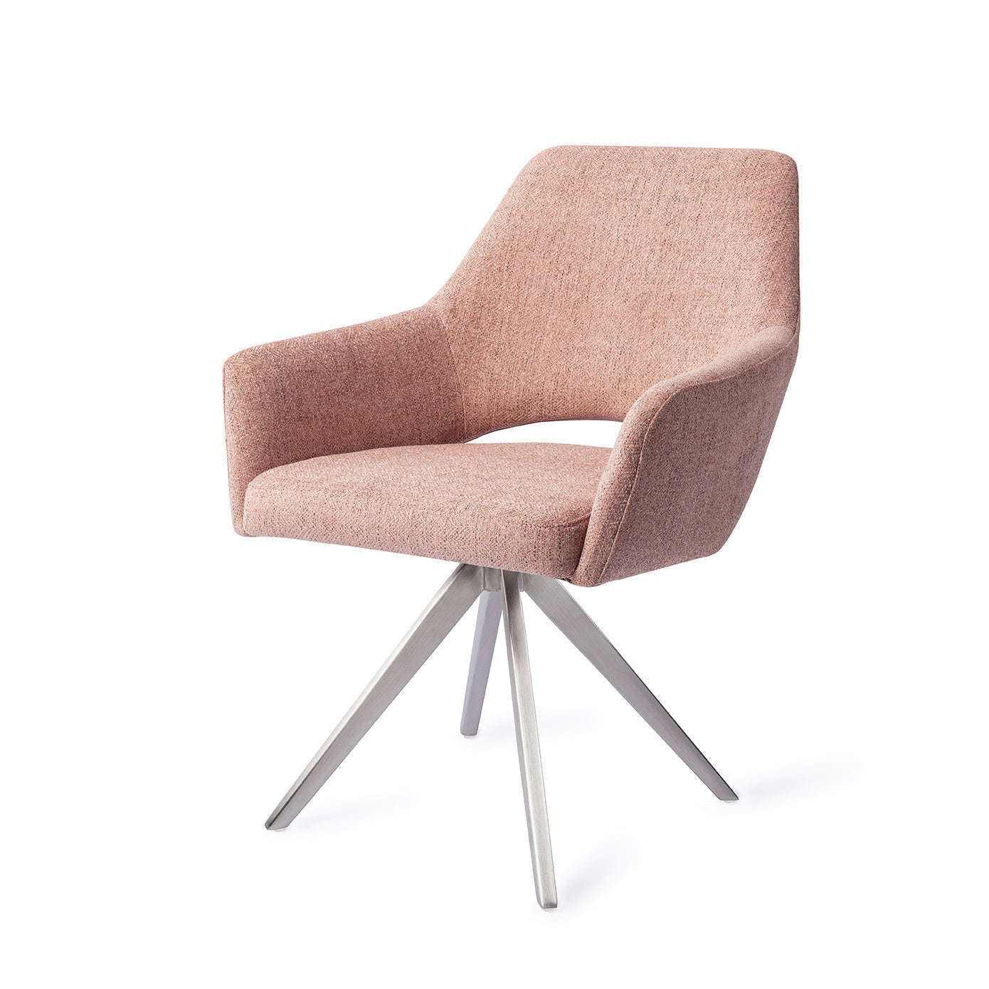 Jesper Home Yanai eetkamerstoel Pink Punch|turn steel