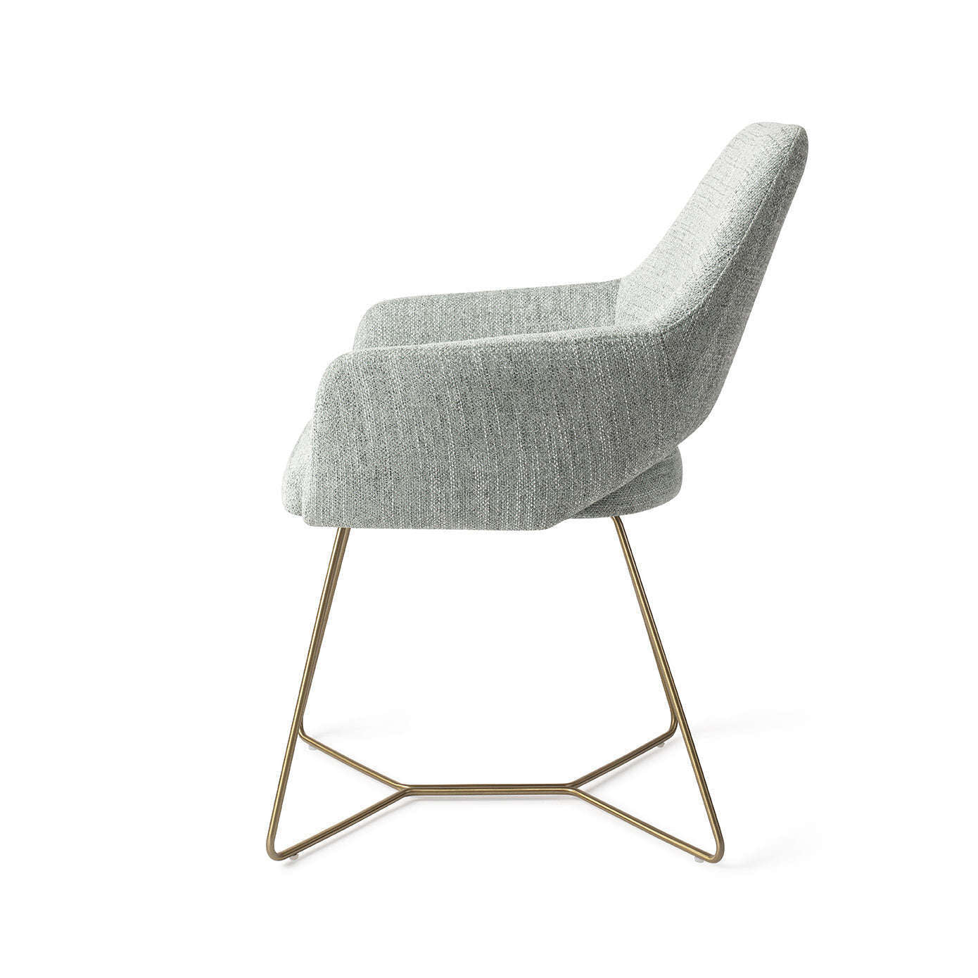 Jesper Home Yanai eetkamerstoel Soft Sage|beehive gold