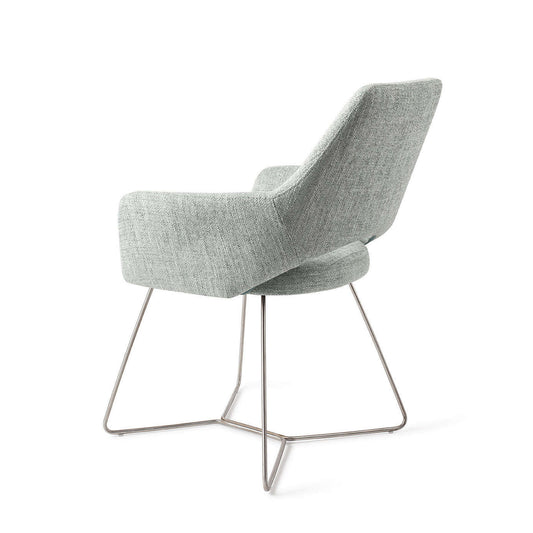 Jesper Home Yanai eetkamerstoel Soft Sage|beehive steel