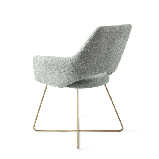 Jesper Home Yanai eetkamerstoel Soft Sage|cross gold