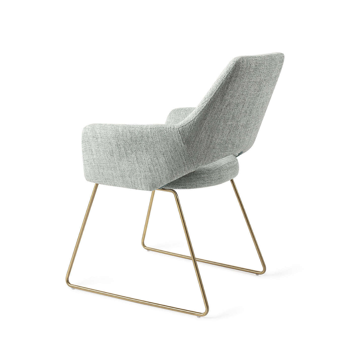 Jesper Home Yanai eetkamerstoel Soft Sage|slide gold