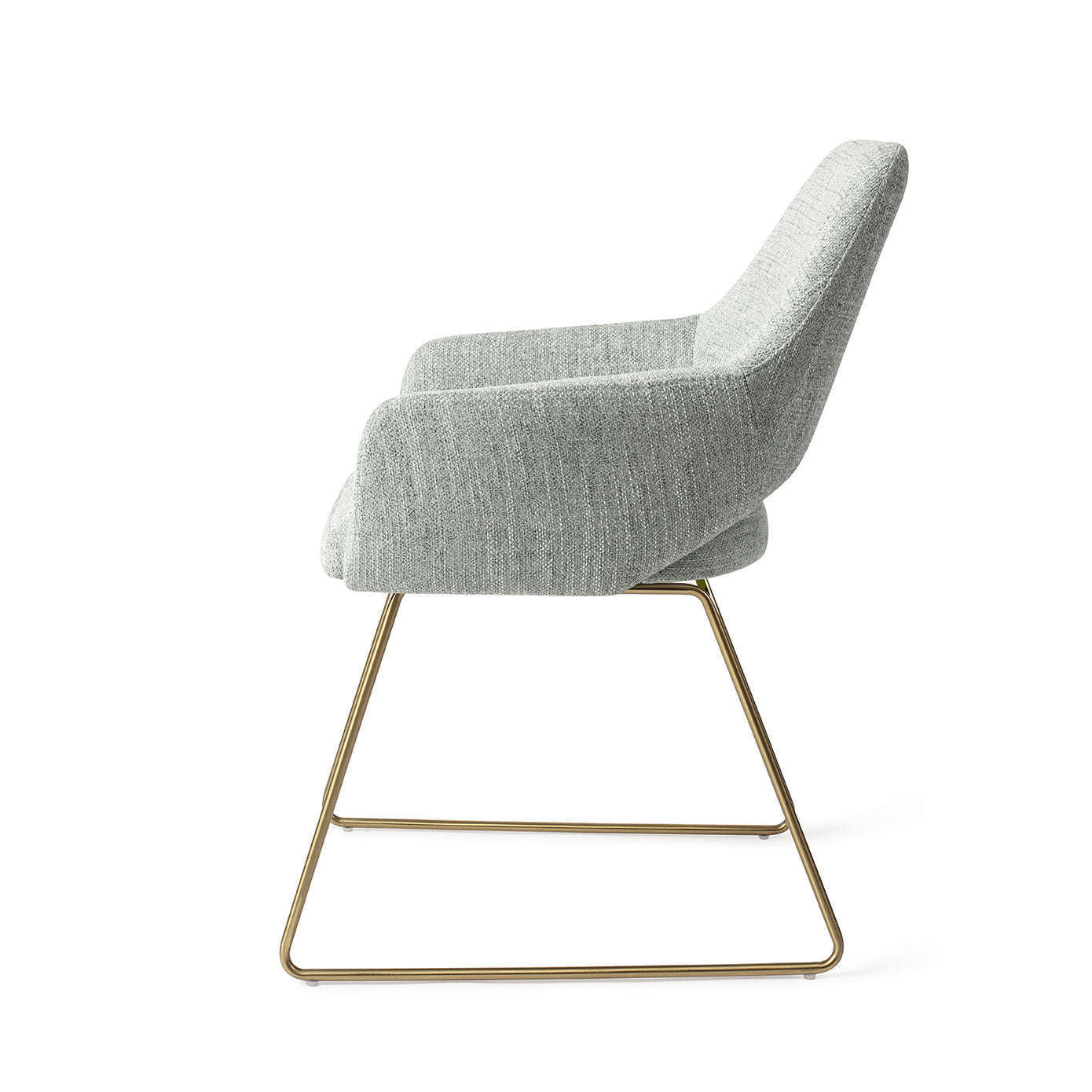 Jesper Home Yanai eetkamerstoel Soft Sage|slide gold