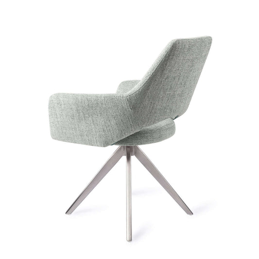 Jesper Home Yanai eetkamerstoel Soft Sage|turn steel