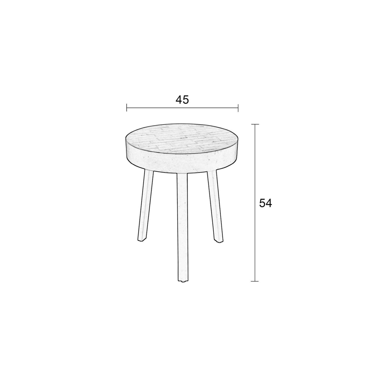 Staerkk Suri sidetable rond zwart