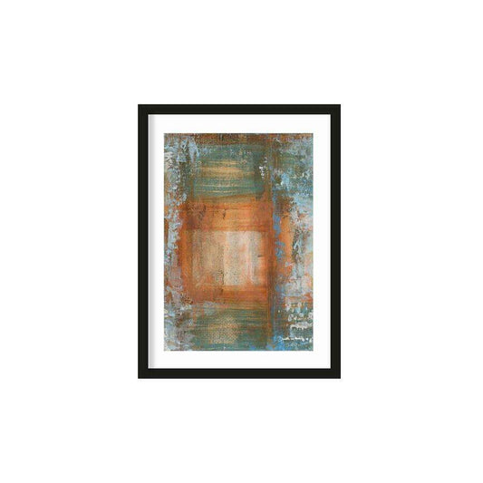 Urban Cotton Blue Ocker Abstract 1 L cm artprint