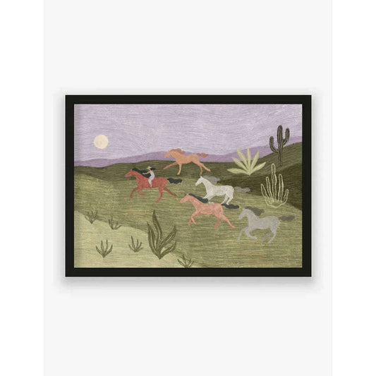 Urban Cotton Running Horses L artprint