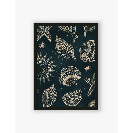 Urban Cotton Seashells Midnight  L artprint