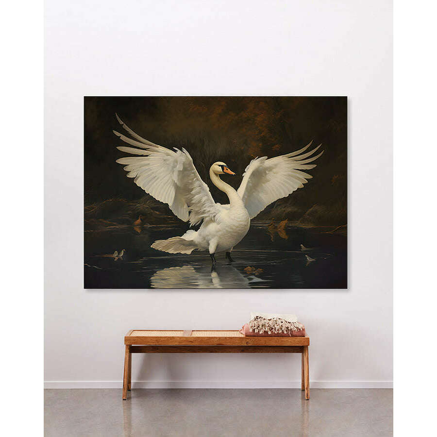 Urban Cotton Swan Lake L wandkleed