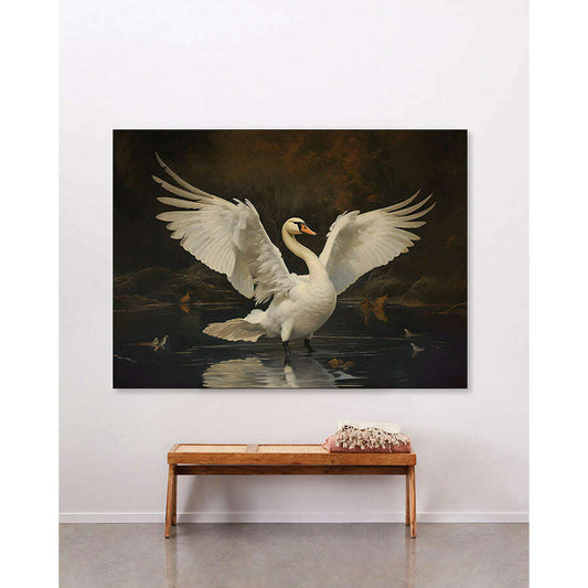 Urban Cotton Swan Lake L wandkleed