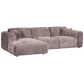 WOOOD Cloud chaise longue links geweven chenille taupe