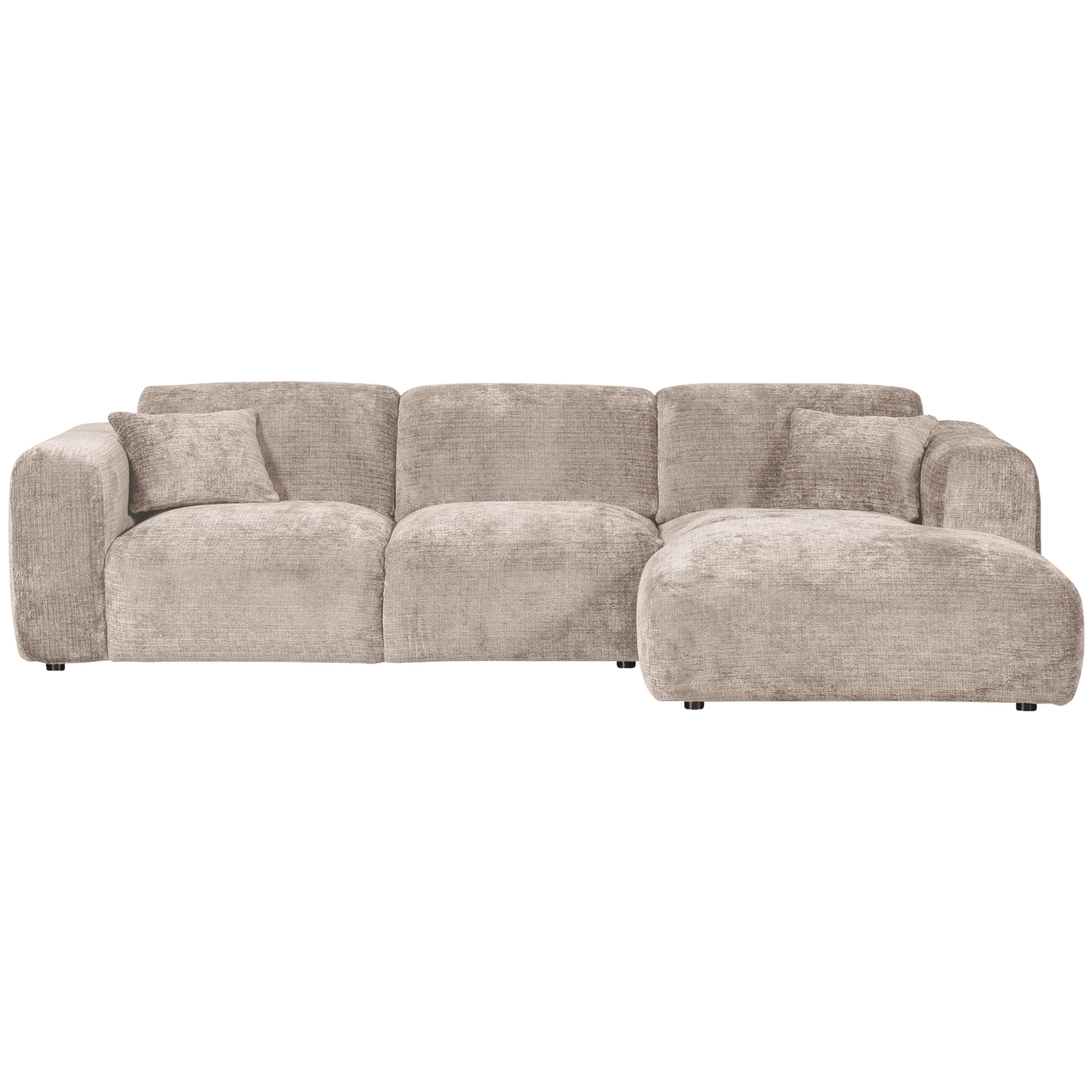 WOOOD Cloud chaise longue rechts geweven chenille naturel