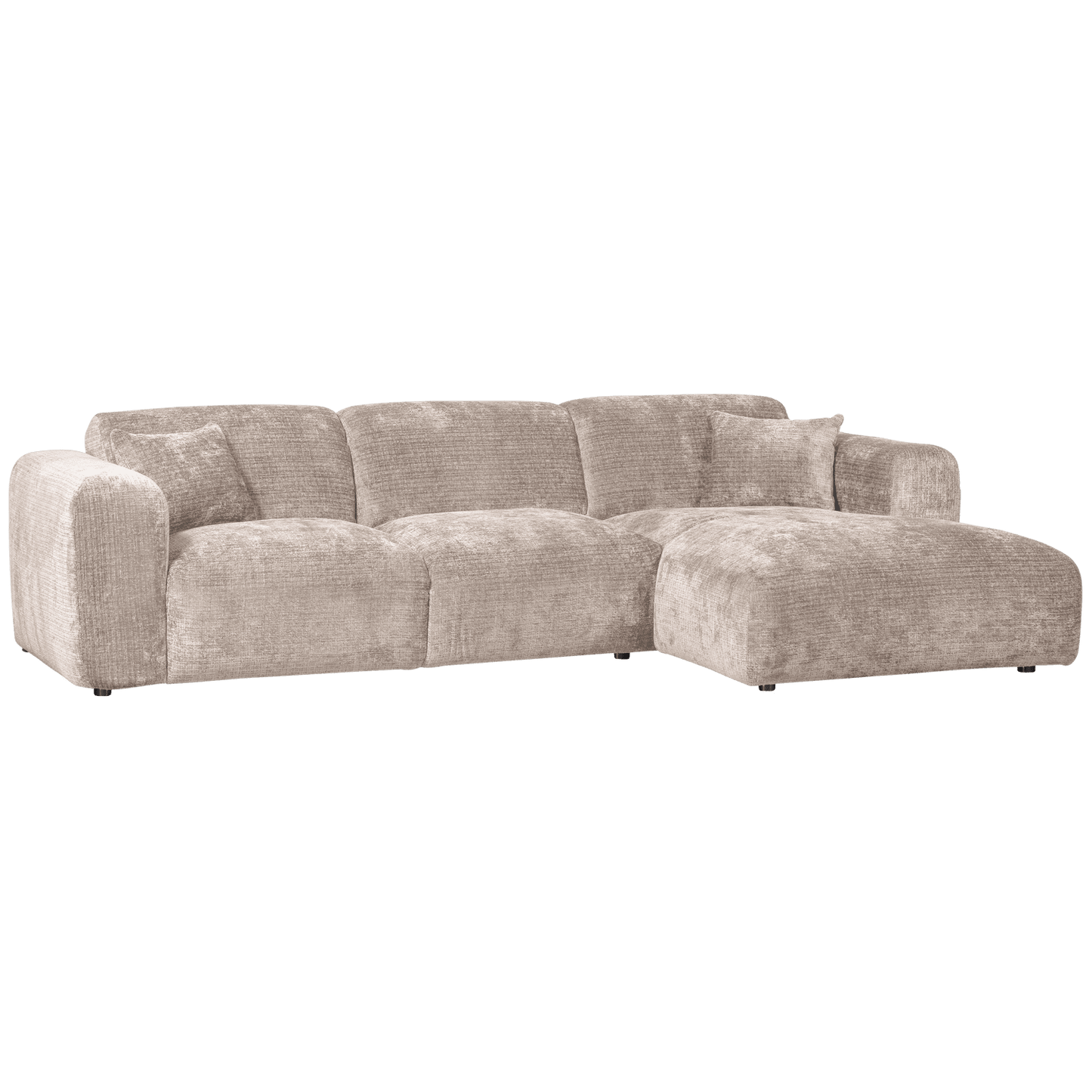 WOOOD Cloud chaise longue rechts geweven chenille naturel