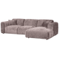 WOOOD Cloud chaise longue rechts geweven chenille taupe