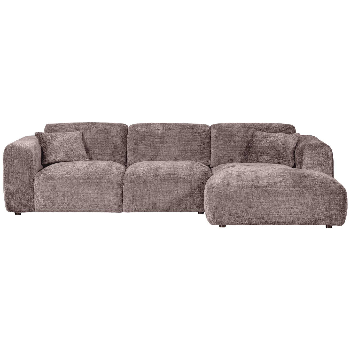 WOOOD Cloud chaise longue rechts geweven chenille taupe